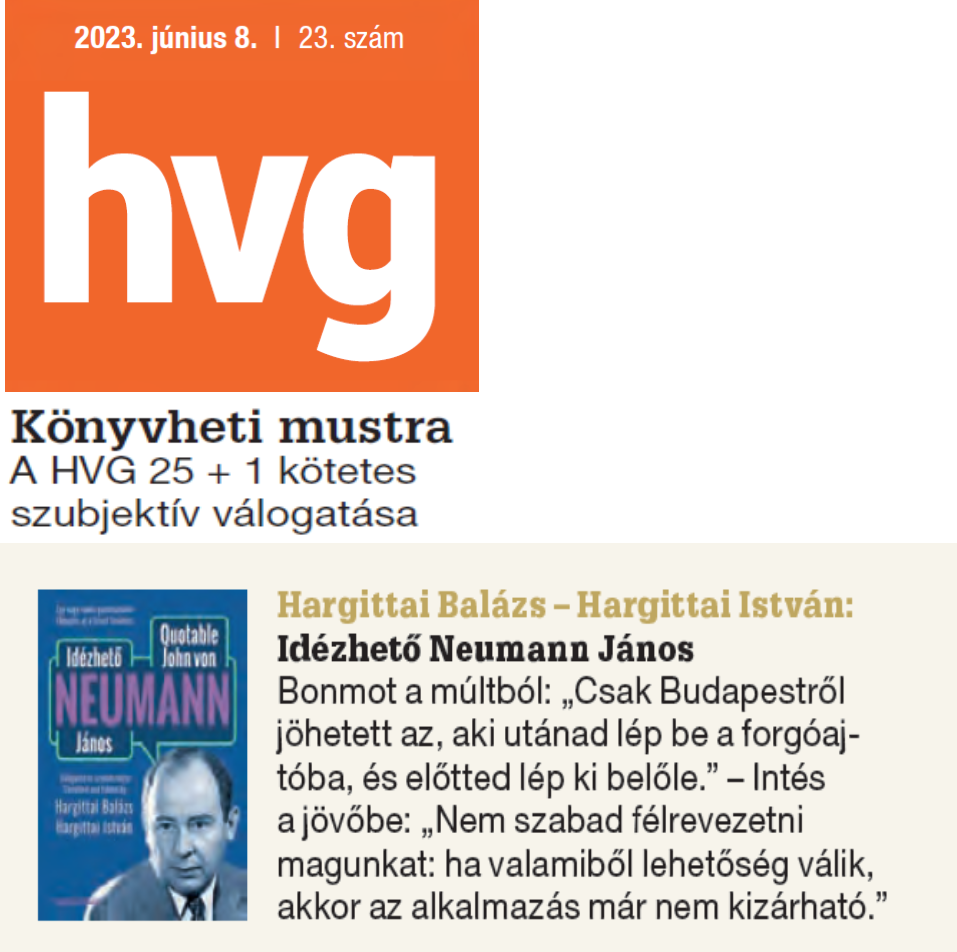 Hargittai Balázs - Hargittai István: Idézhető Neumann János