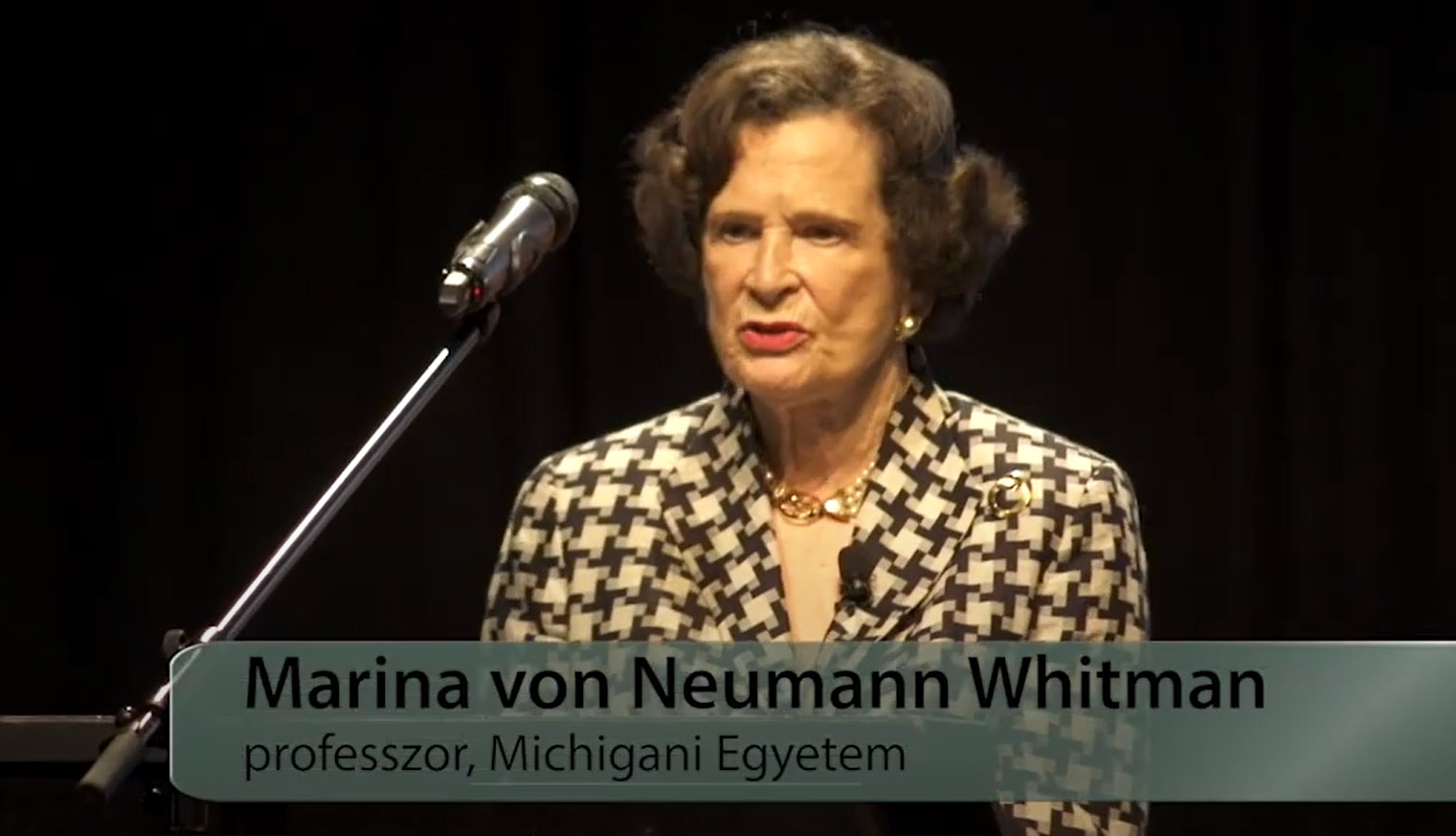 Marina von Neumann Whitman előadása a Jövő múltja konferencián (2013)